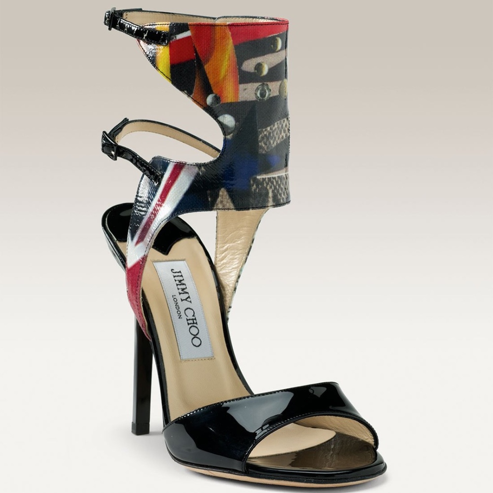 Jimmy Choo 'Loop - Proj PEP' Printed Cuff Sandal